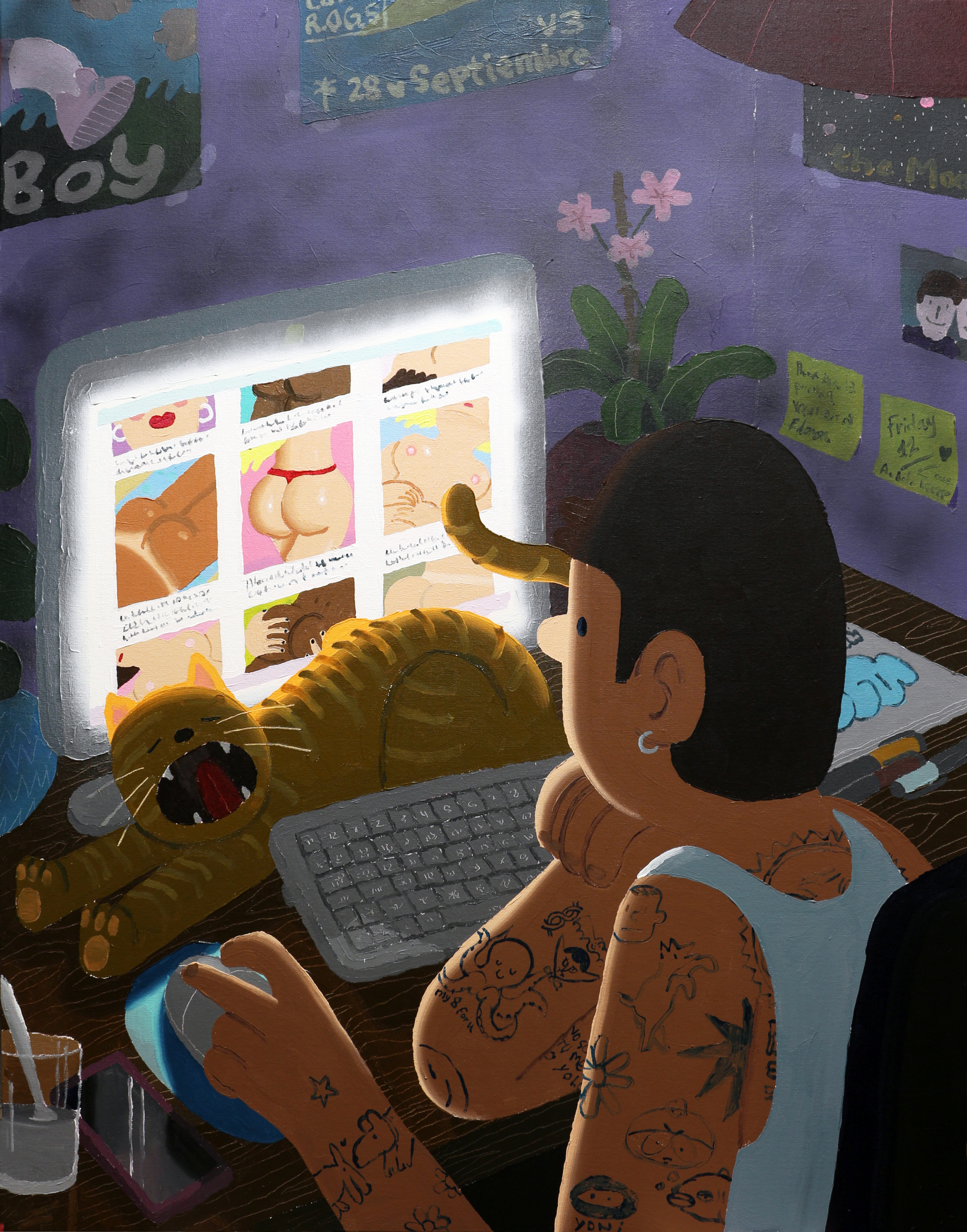 "Bostezo" - Imon Boy. Oil on canvas.