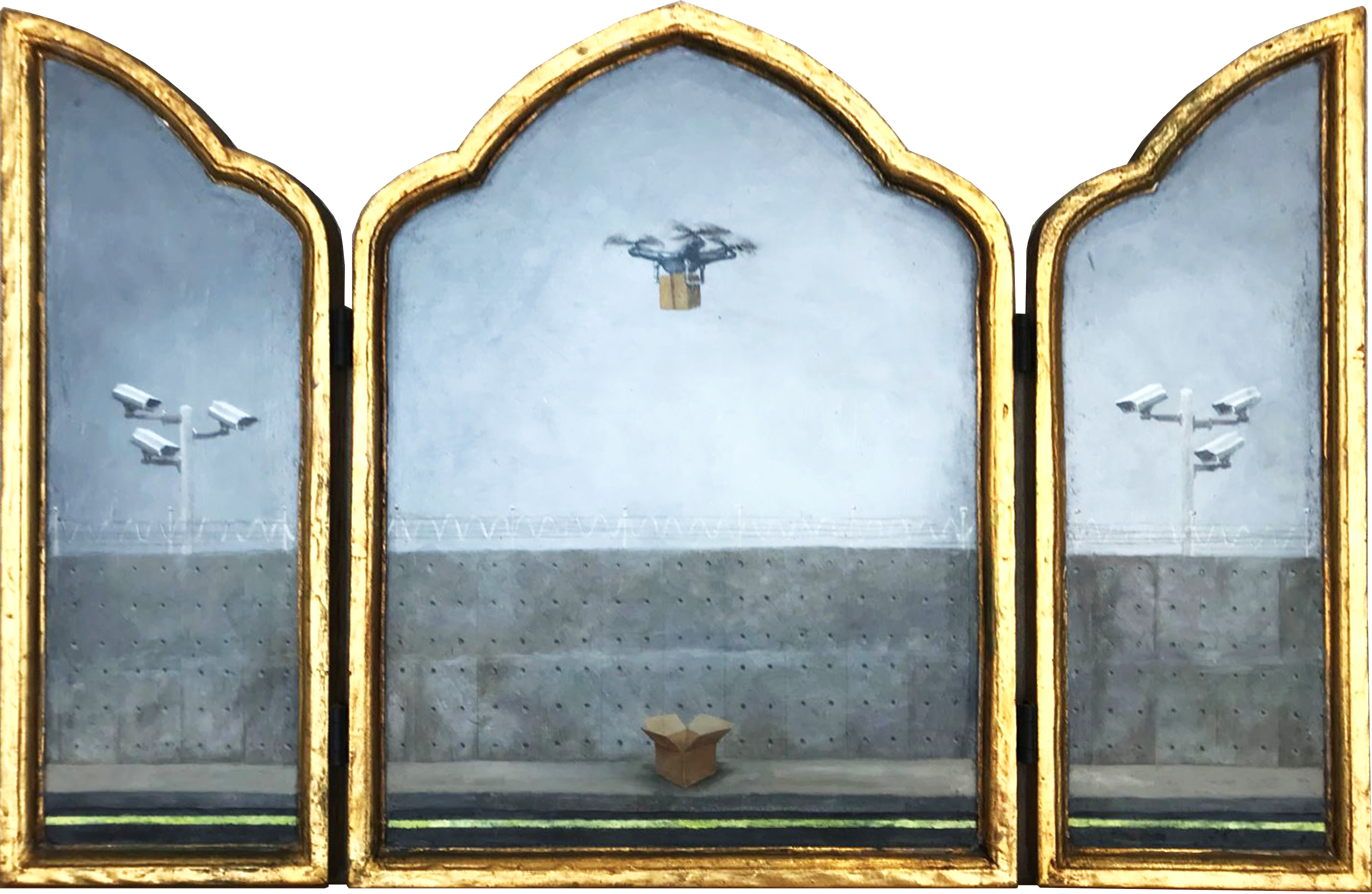 "La Alegoría del Hombre" - Mario Anton. Oil on panel.